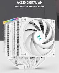 Gambar DEEPCOOL AK620 DIGITAL WHITE W/ LGA1700 DUAL TOWER 2x12CM FAN - Gatotkaca Electronics dari Gatotkaca Electronics undefined 1 Tokopedia