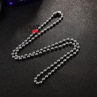 Gambar Kalung Besi Putih Fashion Pria Wanita | Kalung Stainless steel Merica Anti Karat | PUSAT TIMUR - 2,4 mm dari Pusat Timur undefined 2 Tokopedia