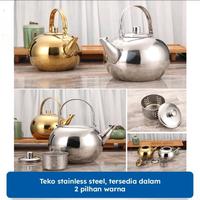 Gambar Tea Pot Stainless Steel SUBRON Teko Teh Bulat Aladin Premium Quality - 20cm Gold dari PerabotanDapurku undefined 5 Tokopedia