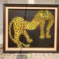 Gambar Lukisan popo iskandar leopard 120x100cm dari Khans gallery undefined 1 Tokopedia