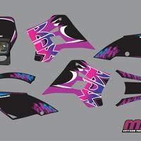 Gambar stiker striping custom klx 150 vintage dari MSR vintage trail custom part undefined 3 Tokopedia
