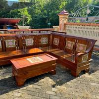 Gambar kursi sudut domini full jati dari Nayla furniture jepara undefined 4 Tokopedia