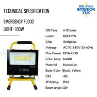 Gambar EMERGENCY FLOOD LIGHT 100Watt Emergency Portable Recharge/ Kap sorot Darurat 100w AR dari Belanja Interior Yuk undefined 2 Tokopedia
