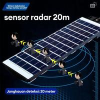 Gambar 1000W lampu jalan tenaga surya 0 tagihan listrik 3 modes motion sensor lampu tenaga surya otomatis outdoor IP67 tahan air lampu solar cell suitable for garden, courtyard, etc. - 100W dari Jdksndd undefined 4 Tokopedia