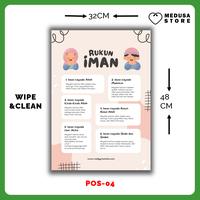 Gambar POSTER EDUKASI / POSTER BELAJAR DAN SEKOLAH ANAK TEMA RUKUN IMAN & ISLAM - POS-01 dari Medusa Store undefined 5 Tokopedia