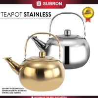 Gambar Tea Pot Stainless Steel SUBRON Teko Teh Bulat Aladin Premium Quality - 20cm Gold dari PerabotanDapurku undefined 2 Tokopedia