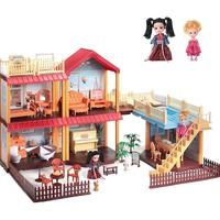 Gambar Dollhouse Girls Theme Dreamhouse Large Size With Light 2Story Villa 2 Dolls 7 Sets Of Furniture And Accessories Building Gift Ages 3 And Up dari zhafira333 undefined 1 Tokopedia