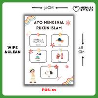 Gambar POSTER EDUKASI / POSTER BELAJAR DAN SEKOLAH ANAK TEMA RUKUN IMAN & ISLAM - POS-01 dari Medusa Store undefined 2 Tokopedia