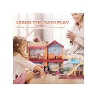 Gambar Dollhouse Girls Theme Dreamhouse Large Size With Light 2Story Villa 2 Dolls 7 Sets Of Furniture And Accessories Building Gift Ages 3 And Up dari zhafira333 undefined 2 Tokopedia