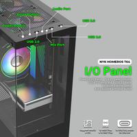 Gambar NYK Nemesis HOMEROS T64 Casing Gaming M-ATX Free 3 Fan RGB - Hitam dari Ziro Computer undefined 2 Tokopedia