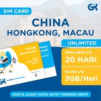 Gambar SIM CARD CHINA HONGKONG MACAU UNLIMITED | SIMCARD DATA - 4 hari, 500MB/Hari dari globalkomunika undefined 1 Tokopedia