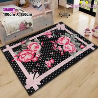 Gambar Karpet lantai shabby kamar tidur ruang tamu permadani anti slip murah - Cyan dari NMs Lets dress up your home undefined 1 Tokopedia