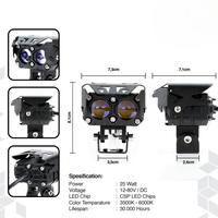 Gambar Nine Lampu Tembak Sorot 2 Mata LuminosLED Q6 Pro Putih Kuning Motor Mobil Tembus Kabut Hi Lo CSP LED Chip Anti Fog Anti Glare - Car - devil purple dari SARANG LED undefined 4 Tokopedia