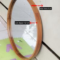 Gambar KACA BULAT 70 CM / KACA CERMIN BULAT BESAR / CERMIN BULAT KAYU JATI - 60cm dari planet cermin undefined 2 Tokopedia