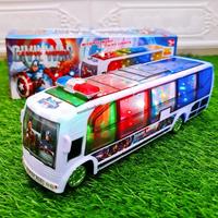 Gambar Mainan bus Avengers yang bisa berjalan maju dan berputar / rotasi dari topfashion999 undefined 1 Tokopedia