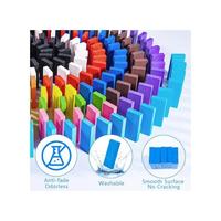 Gambar 600 Pcs Colorful Wooden Domino Blocks Set Domino Tile Bulk Building Racing Stacking Games Educational Toys_ Kids Birthday Party Favor dari zhafira333 undefined 4 Tokopedia