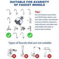 Gambar 3 Piece Sink Water Filter Faucetz Faucet Filter Silver ABS Purifier Kitchen Tap Filtration For Bathrooms dari Phantom Assault undefined 3 Tokopedia