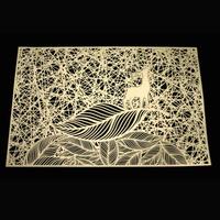 Gambar PVC Placemat Alas Tatakan Piring Meja Makan Table Mat - 13, Gold dari Home Decor Zega undefined 3 Tokopedia