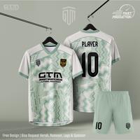 Gambar Jersey Bola Futsal Printing Motif Green Sage Kerah Vneck ~ Free Custom Design - SETELAN, S dari GTM SPORTS WEAR OFFICIAL undefined 1 Tokopedia