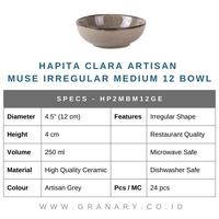 Gambar Hapita CLARA Artisan Grey MUSE IRREGULAR MEDIUM Bowl 12 cm dari Cosicasa Living undefined 2 Tokopedia