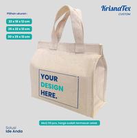 Gambar Custom Tas Hampers Jinjing Kanvas Natural - Lunch Bag Hamper Bekal - Kecil, Cetak 3 Warna dari Krisnatex Custom undefined 1 Tokopedia
