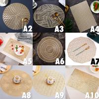 Gambar PVC Placemat Alas Tatakan Piring Meja Makan Table Mat - 13, Gold dari Home Decor Zega undefined 1 Tokopedia