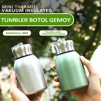 Gambar TUMBLER HANDLE MINI THERMOS VAKUUM INSULATED HOT AND COLD 300 ml  TAHAN PANAS DINGIN BOTOL GEMOY MUNGIL - GOLD, POLOS dari Pinter Cetak undefined 2 Tokopedia