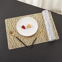 Gambar PVC Placemat Alas Tatakan Piring Meja Makan Table Mat - 13, Gold dari Home Decor Zega undefined 4 Tokopedia