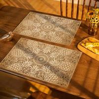 Gambar PVC Placemat Alas Tatakan Piring Meja Makan Table Mat - 13, Gold dari Home Decor Zega undefined 2 Tokopedia