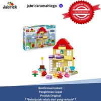 Gambar LEGO Duplo 10433 Peppa Pig Birthday House Playset, Toddler Learning Toys for 2 Plus Year Old Girls & Boys with 3 Figures Incl. Pedro Pony and Suzy Sheep, plus Peppa's Teddy, Gift Idea dari Jabrick Rumah LEGO undefined 1 Tokopedia