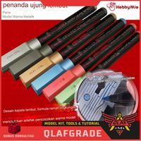 Gambar Soft tipped METALLIC MARKER Hobby mio waterbased - metal color gold silver stainless steel spidol warna panel line gundam statue figure warhammer varian - Golden dari Wahkhilaf undefined 3 Tokopedia