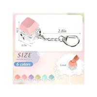 Gambar Whaline 12Pcs Keyboard Fidget Toys_6 Pastel Colors Finger Keyboard Key Chains Stress Relief Keycap Keychains Decompression Gift Backpack Handbag Accessories dari Masuk Markett undefined 2 Tokopedia