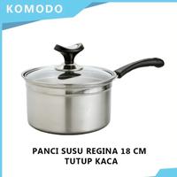 Gambar KOMODO : PANCI SUSU GAGANG STAINLESS REGINA TUTUP KACA 18 CM dari HOKKI HOUSEWARE undefined 1 Tokopedia