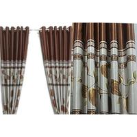 Gambar READY! Tirai Gorden Blackout import jendela 1minimalis tebal terbaru gorden 12 ring motiv bunga tulip - Napolion coklat, L100 T220 8ring dari Meiralda undefined 3 Tokopedia