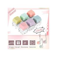Gambar Whaline 12Pcs Keyboard Fidget Toys_6 Pastel Colors Finger Keyboard Key Chains Stress Relief Keycap Keychains Decompression Gift Backpack Handbag Accessories dari Masuk Markett undefined 3 Tokopedia