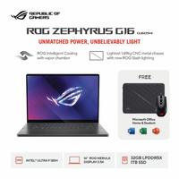 Gambar ASUS ROG ZEPHYRUS G16 OLED GU605MI-I947OL6G-O ULTRA 9 185H 32GB 1TB SSD RTX4070 8GB W11 OHS 16" NEBULA 2.5K 240HZ - Eclipse Grey - LAPTOP dari ASUS ROG Indonesia undefined 1 Tokopedia