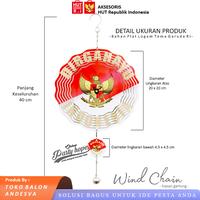 Gambar hiasan gantung dirgahayu ri / hiasan gantung garuda hut ri / hiasan gantung pintu dinding merah putih / ornament gantung hut ri merah putih / wind chain dari PARTY HOPE 2 undefined 3 Tokopedia