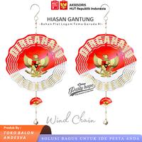 Gambar hiasan gantung dirgahayu ri / hiasan gantung garuda hut ri / hiasan gantung pintu dinding merah putih / ornament gantung hut ri merah putih / wind chain dari PARTY HOPE 2 undefined 4 Tokopedia