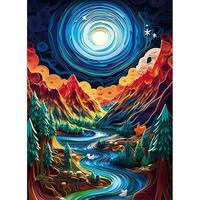 Gambar Bgraamiens PuzzlePaper Quilling Mountains And Rivers1000 Pieces Paper Quilling Art Puzzle Color Challenge Jigsaw Puzzles Adults And Kids dari zhafira333 undefined 1 Tokopedia
