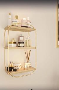 Gambar Home Storage Wall Shelf Multi-Purpose Organizer Oval Shelf Wooden Bathroom Kitchen Shelf Makeup And Jewelry Organizer dari Zeal Zylon undefined 3 Tokopedia