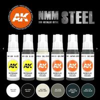 Gambar NON METTALIC METAL STEEL COLORS SET 6 COLORS AK11601 ( CAT SAJA TANPA BOX ) - cat model kit paint dari scale figure undefined 2 Tokopedia