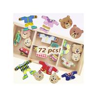 Gambar Wooden Jigsaw Bear Family_Puzzle Box Dressing Puzzles Toys_DressUp Puzzle Set72 Pcs Change Clothes Games Puzzles Toddlers 36 Preschool Learning Activities Toys_ Kids Ages 3 dari BOTUNA STORE_333 undefined 5 Tokopedia