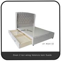 Gambar Divan Dipan 2 Laci Wings Valencia UK.180X200 - 180*200-kancing, kulit oscar dari Rumah Divan undefined 1 Tokopedia