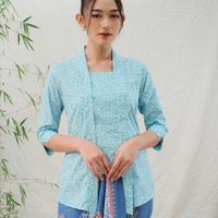Gambar Kebaya kutubaru kalina lengan 7/8 meradelima katun Jepang biru muda baby blue - XS dari Meradelima Batik undefined 1 Tokopedia