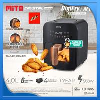 Gambar Mito Air Fryer Mito AF8 Crystal Series 500W 4L Digital Touch Wood Handle Transparent Bucket - Hitam dari Media Elektronik Sesetan undefined 1 Tokopedia