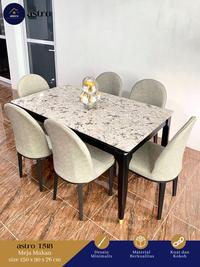Gambar ( KHUSUS BANDAR LAMPUNG ) MEJA MAKAN MARMER 6 DUDUKAN RANGKA MEJA DAN KURSI DARI KAYU BERKUALITAS dari astro Furniture Lampung undefined 1 Tokopedia