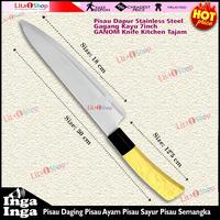 Gambar Pisau Dapur Gagang Kayu / Kitchen Knife / Ganom Stainless dari Lita One Shop undefined 2 Tokopedia