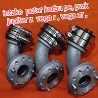 Gambar manipol intake vega r  jupiter z pasang karburator pe 24 , pe26/king - pe24, yamaha dari Chan Sparepart Motor undefined 3 Tokopedia