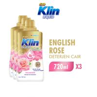 Gambar Soklin Deterjen Cair English Rose Bersih Wangi Lembut Botol 720ml x 3 dari Wings Indonesia undefined 1 Tokopedia