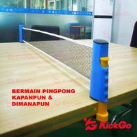 Gambar KickGo Net Pingpong Portable / Net Original Net Jaring Tenis Meja Pingpong Portable Tennis Ball Net - Putih Biru dari KickGoOfficialStore undefined 3 Tokopedia